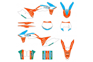 Kit Autocollants compatible avec per KTM SX 125 200 250 300 350 450 2013 2016 - MXPKAD13495