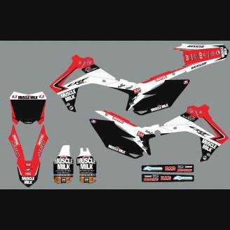Kit Autocollants compatible avec per Honda CRF 450 2009 - 2012 - MXPKAD13262