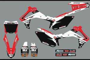 Kit Autocollants compatible avec per Honda CRF 450 2009 - 2012 - MXPKAD13262