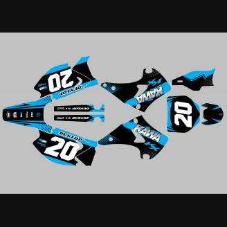 Kit de pegatinas compatible con per KAWASAKI KX 125/250 Polysport Restyling 2003 - 2008 - MXPKAD13655