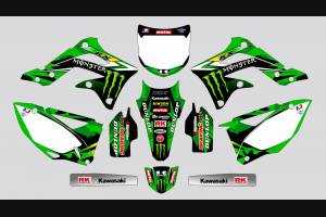 Kit Autocollants compatible avec per KAWASAKI KX 500 1988 - 2004 - MXPKAD13757