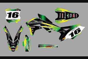 Kit Autocollants compatible avec per KAWASAKI KXF 450 2016 - 2018 - MXPKAD13760