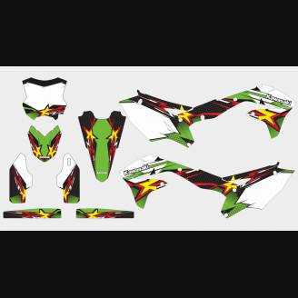 Kit de pegatinas compatible con per KAWASAKI KXF 450 2016 - 2018 - MXPKAD13760