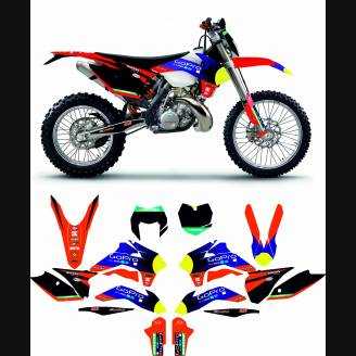 Kit de pegatinas compatible con per KTM EXC EXC-F 125 200 250 300 350 450 2014 - 2015 - MXPKAD13814