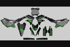 Kit de pegatinas compatible con per KAWASAKI KXF 450 2016 - 2018 - MXPKAD13665