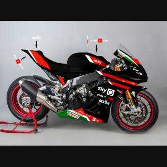 Carenage Racing Peint Aprilia RSV4 2015 - 2020 + crochets rapides - MXPCRV13912