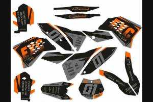 Kit adesivi compatibile con per KTM EXC EXC-F 125 200 250 450 2008 - 2011 - MXPKAD13951