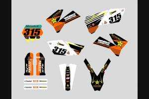 Kit adesivi compatibile con per KTM SX 125 200 250 300 350 450 2004 2006 - MXPKAD14012
