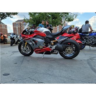 Lackierte Straße Verkleidung auf ABS mit Ducati Panigale V4 V4S fur Akrapovic Auspuff 2020 - 2021 - MXPCAV14043