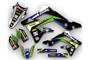 Kit Autocollants compatible avec per KAWASAKI KXF 450 2019 - 2021 - MXPKAD14111