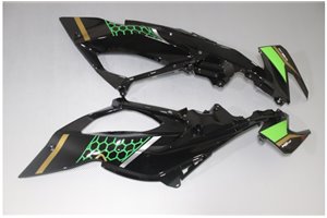 Lackierte Straße Verkleidung auf ABS kompatibel mit Kawasaki ZX6R 636 2013 - 2018 - MXPCAV14277