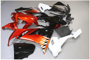 Carene stradali in abs verniciate compatibili con Kawasaki ZX10R 2008 - 2009 - MXPCAV14360