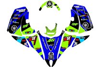 Kit adesivi compatibile con per YAMAHA QUAD YFZ 450 R 2018 - 2019 - MXPKAD14528 2