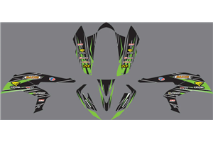 Kit Autocollants compatible avec per KAWASAKI KFX 450 2008 - 2015 - MXPKAD14542