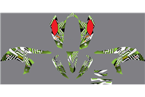 Kit adesivi compatibile con per KAWASAKI KFX 450 2008 - 2015 - MXPKAD14543