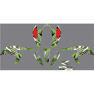 Sticker set compatible with per KAWASAKI KFX 450 2008 - 2015 - MXPKAD14543