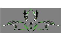 Aufkleber Satz kompatibel mit per KAWASAKI KFX 450 2008 - 2015 - MXPKAD14544