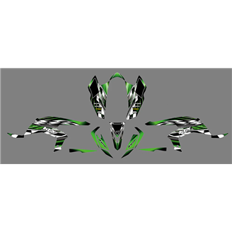 Kit Autocollants compatible avec per KAWASAKI KFX 450 2008 - 2015 - MXPKAD14544