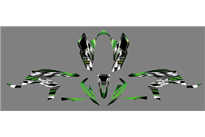 Kit Autocollants compatible avec per KAWASAKI KFX 450 2008 - 2015 - MXPKAD14544