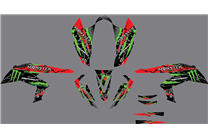 Kit Autocollants compatible avec per KAWASAKI KFX 450 2008 - 2015 - MXPKAD14546