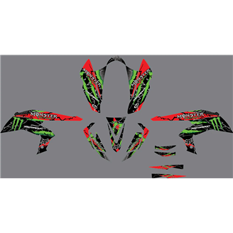 Kit Autocollants compatible avec per KAWASAKI KFX 450 2008 - 2015 - MXPKAD14546