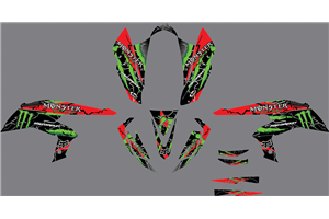 Kit Autocollants compatible avec per KAWASAKI KFX 450 2008 - 2015 - MXPKAD14546