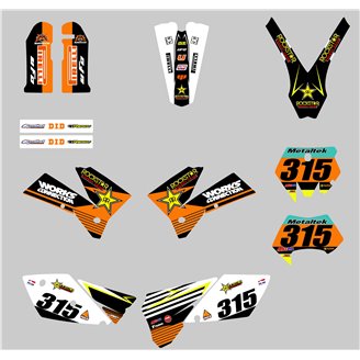 Sticker set compatible with per KTM EXC EXC-F 125 200 250 450 2005 - 2007 - MXPKAD13394