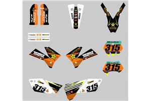 Kit Autocollants compatible avec per KTM EXC EXC-F 125 200 250 450 2005 - 2007 - MXPKAD13394