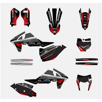 Aufkleber Satz kompatibel mit per KTM EXC EXC-F 125 200 250 300 350 450 2017 - 2019 - MXPKAD13447