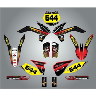 Kit Autocollants compatible avec per HONDA CR 125 250 2002 - 2013 - MXPKAD14850