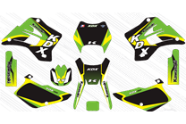 Sticker set compatible with per KAWASAKI KDX 200 220 1995 - 2008 - MXPKAD14897