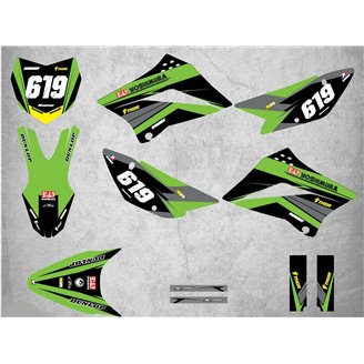 Kit de pegatinas compatible con per KAWASAKI KLX 110 2010 - 2020 - MXPKAD14891