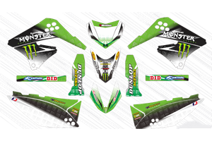 Aufkleber Satz kompatibel mit per KAWASAKI KLX 150 2013 - 2015 - MXPKAD15086