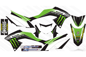 Aufkleber Satz kompatibel mit per KAWASAKI KLX 150 BF 2017 - 2022 - MXPKAD14896