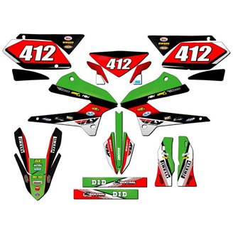 Aufkleber Satz kompatibel mit per KAWASAKI KLX 250 2008 - 2018 - MXPKAD14900