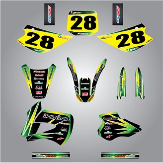 Kit de pegatinas compatible con per KAWASAKI KX 80 1998 - 2004 - MXPKAD14889
