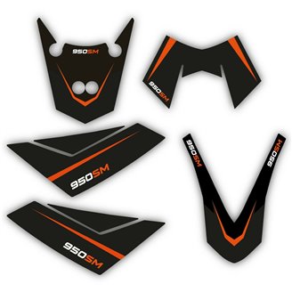 Kit Autocollants compatible avec per KTM 950 SUPERMOTO 2006 - 2007 - MXPKAD14908