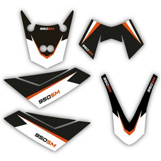Sticker set compatible with per KTM 950 SUPERMOTO 2006 - 2007 - MXPKAD14908