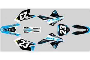 Kit adesivi compatibile con per SUZUKI DRZ 125 2008 - 2018 - MXPKAD15209