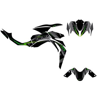 Aufkleber Satz kompatibel mit per KAWASAKI Z1000 2014 - 2019 - MXPKAD15356
