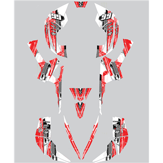 Aufkleber Satz kompatibel mit per CAN AM RENEGADE 500 570R 800R 850R 800X 1000R XXC 2005 - MXPKAD14957