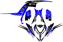 Kit adesivi compatibile con per YAMAHA QUAD RAPTOR 700 2013 - 2021 - MXPKAD14993 2