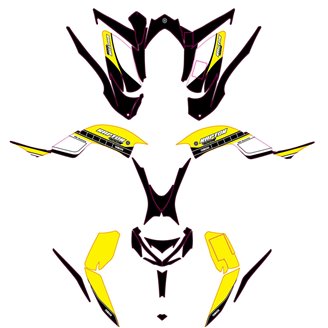 Aufkleber Satz kompatibel mit per YAMAHA QUAD RAPTOR 700 2013 - 2021 - MXPKAD14993