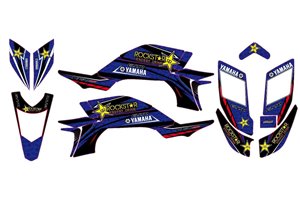 Aufkleber Satz kompatibel mit per YAMAHA QUAD YFZ 450 2003 - 2008 - MXPKAD14994