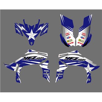 Sticker set compatible with per YAMAHA QAUD YFZ-R 450 2009 - 2013 - MXPKAD14995