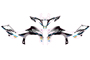 Kit de pegatinas compatible con per YAMAHA QAUD YFZ-R 450 2009 - 2013 - MXPKAD14995