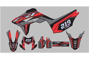 Kit Autocollants compatible avec per HONDA CRF 150L 2019 - 2022 - MXPKAD14857