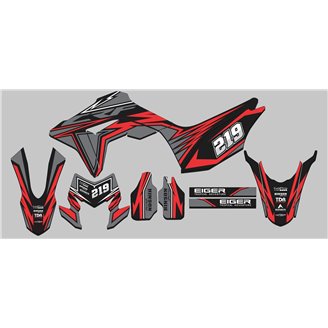 Kit Autocollants compatible avec per HONDA CRF 150L 2019 - 2022 - MXPKAD14857