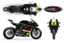 Painted street fairings in abs compatible with Ducati Panigale V4R for Akrapovic exhaust - MXPCAV16303