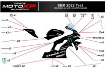 Sticker set compatible with Kawasaki Zx10R 2021 - 2022 - MXPKAD14809